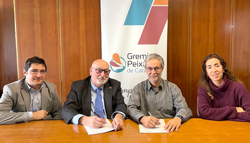 Firma del acuerdo entre el Institut de Cincies del Mar y el Gremi de Peixaters de Catalunya