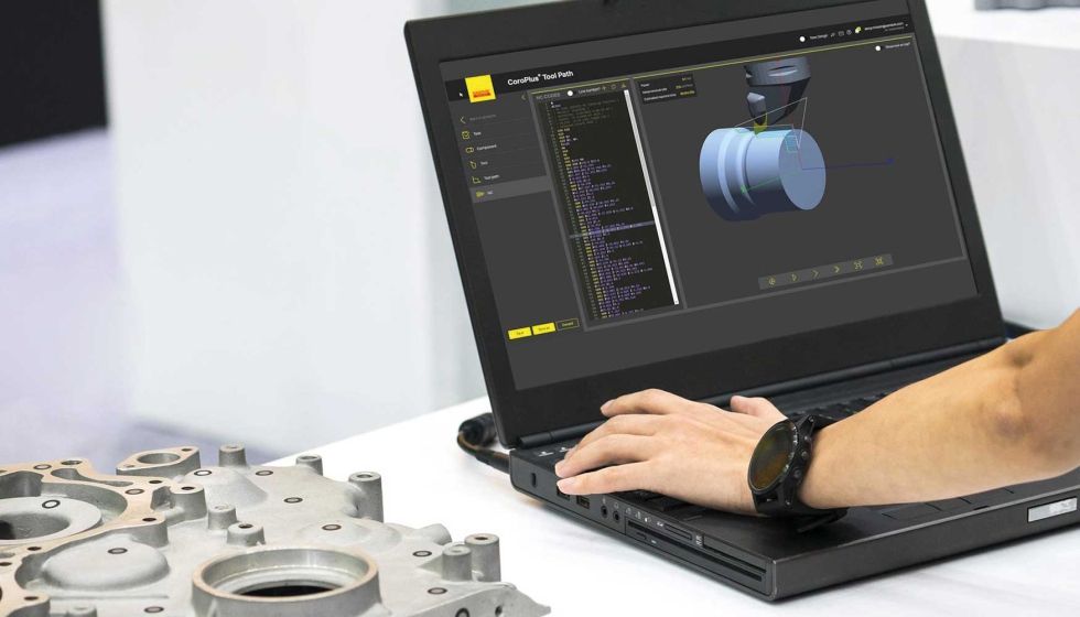 La herramienta en lnea de software digital CoroPlus Tool Path permite programar cdigos de control numrico (CN) y otros parmetros para optimizar...