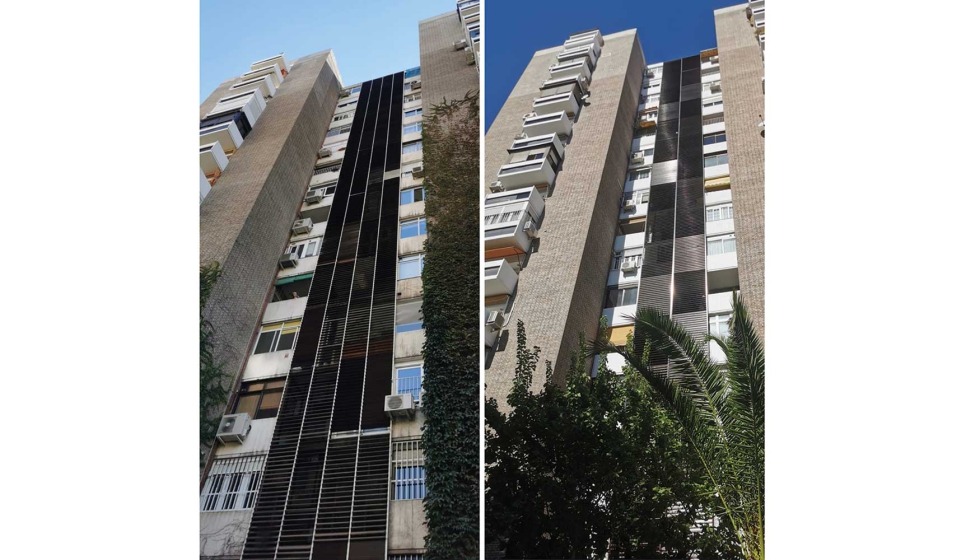 Caso de xito de la rehabilitacin de fachadas de este bloque de pisos de Valencia...