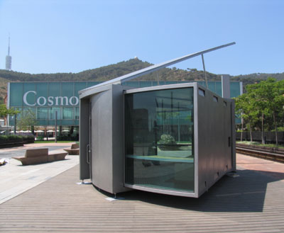 Biblioteca Eco UMP, diseo de Antoni Rosell, para la exposicin Ecodisseny de Cosmocaixa, construida por Esteva