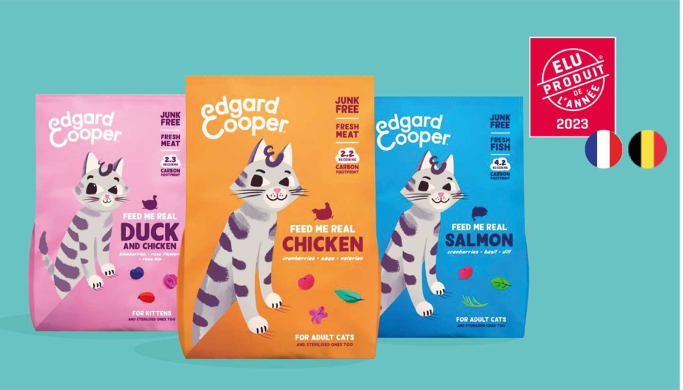 Algunos productos de la nueva gama de piensos para gatos de Edgard & Cooper
