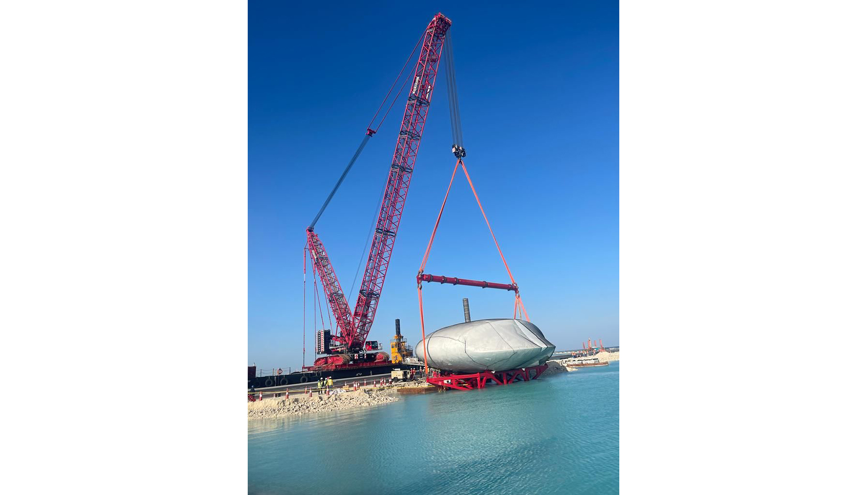 Posicionamiento de la villa sobre sus cimientos