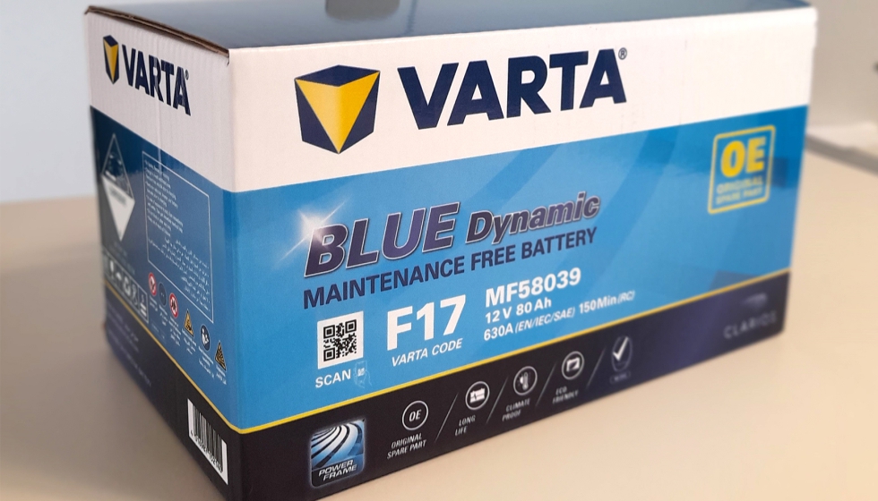 Caja bateria Varta con QR 2