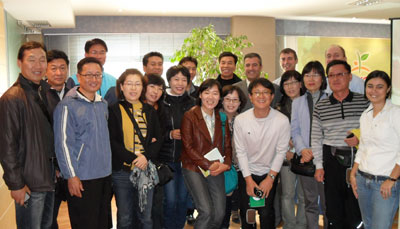 La delegacin coreana durante su visita a Proexport