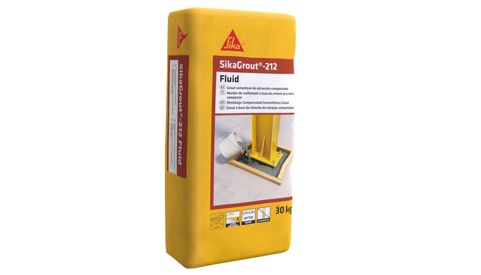 Nuevo grout cementoso monocomponente SikaGrout-212 Fluid