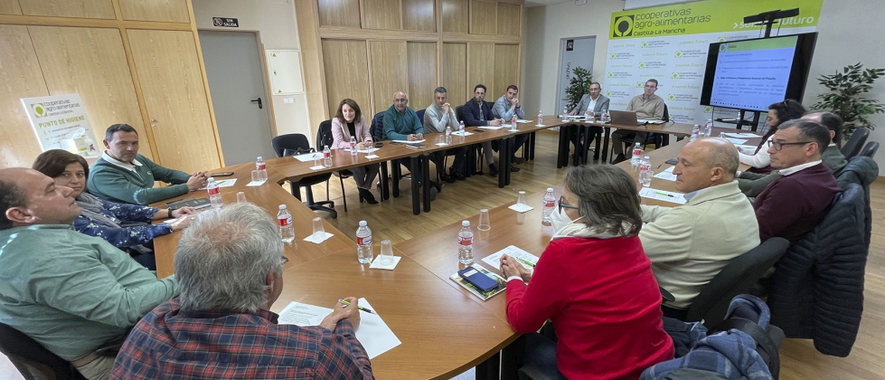 Reunin de la recin creada Comisin Sectorial de Pistacho en la sede de Cooperativas Agro-alimentarias de Castilla-La Mancha...