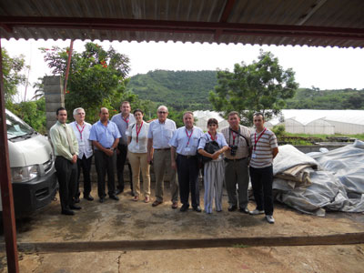 Visita de la delegacin almeriense a invernaderos de Santo Domingo