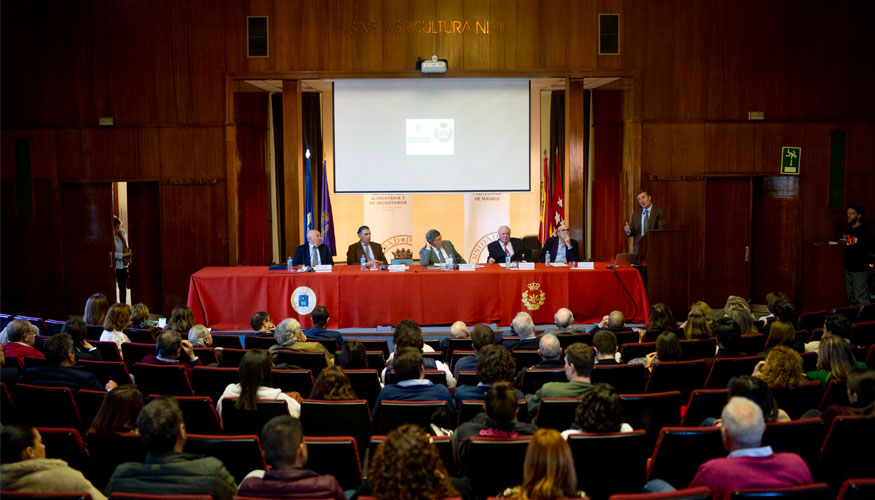 Acto de presentacin en la Escuela Tcnica Superior de Ingeniera Agronmica, Alimentaria y Biosistemas de Madrid