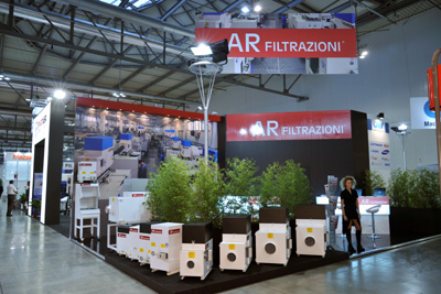 Stand de AR Filtrazioni en la ltima edicin de la BIMU en Feria Milano