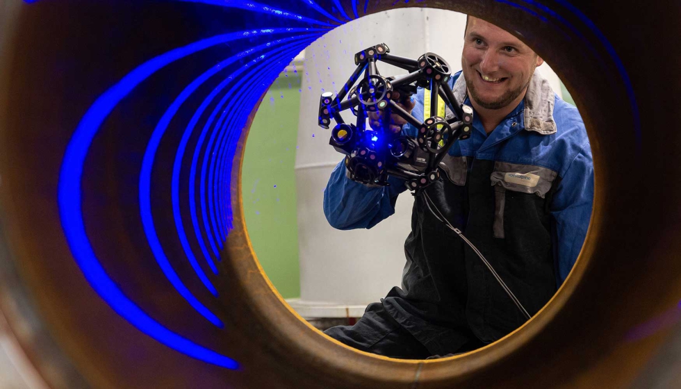 MetraSCAN escanea en 3D el interior de una tubera