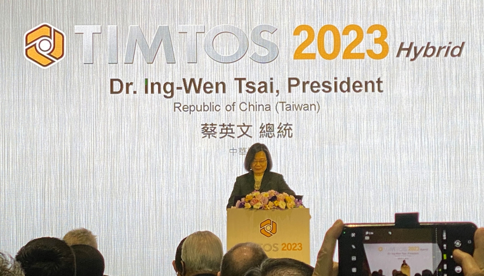 La presidenta de Taiwn, en el acto de inauguracin de la feria