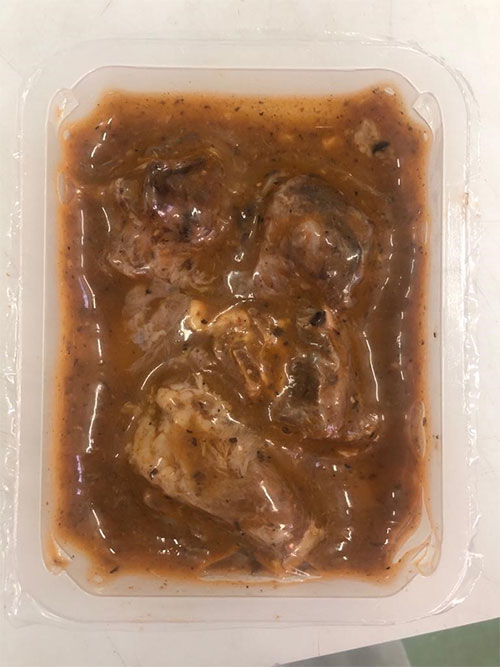Figura 3. Fotograf�a de los platos preparados a base de carne de cabrito procesados por altas presiones hidrost�ticas...