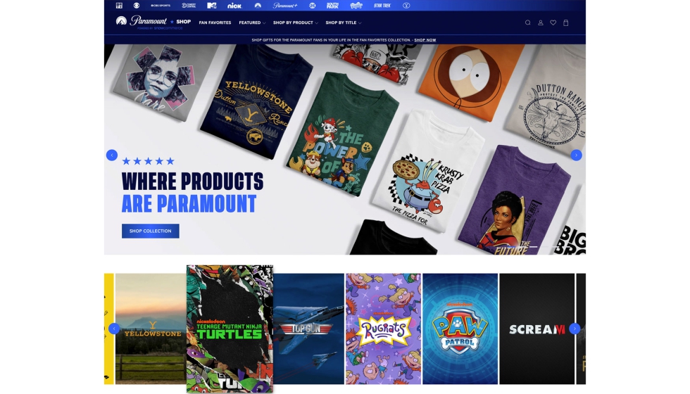 Paramount Shop es la primera tienda online de Paramount