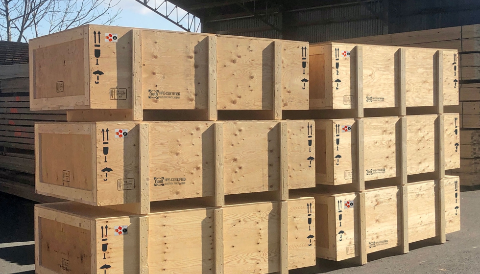 Los productos guardados en cajas de madera pueden transportarse con seguridad en cualquier poca del ao. (Imagen: HPE)