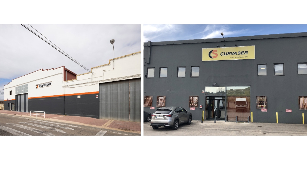 Curvaser tiene actualmente instalaciones en Luceni (Zaragoza, a la izq.) y la localidad barcelonesa de Castellbisbal (dcha.)...