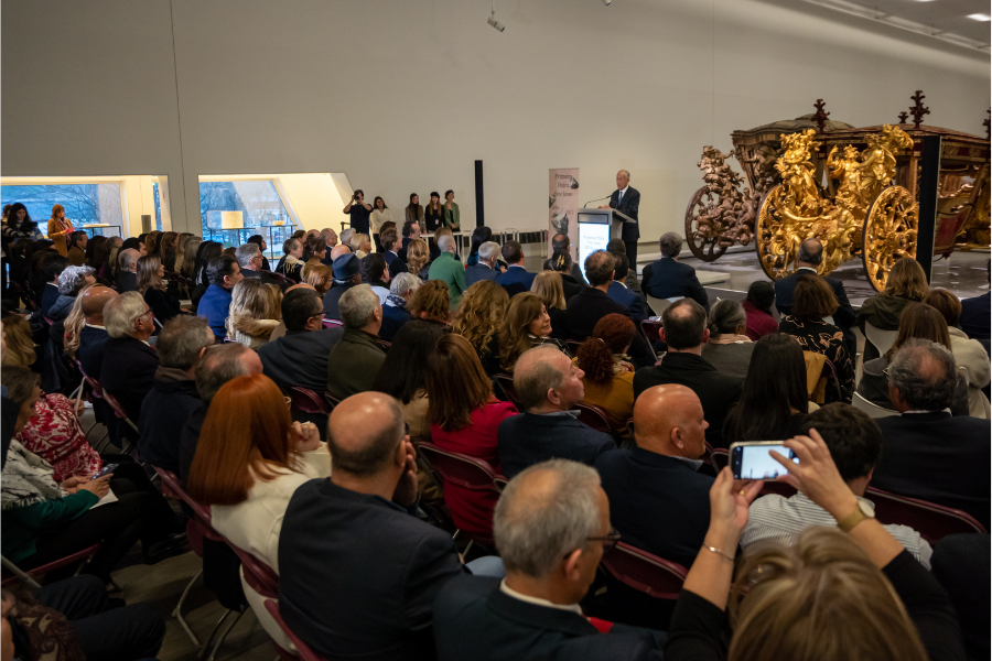 Evento de encerramento do programa Primeira Pedra, no Museu dos Coches, contou com a presena e discurso do Presidente da Repblica...