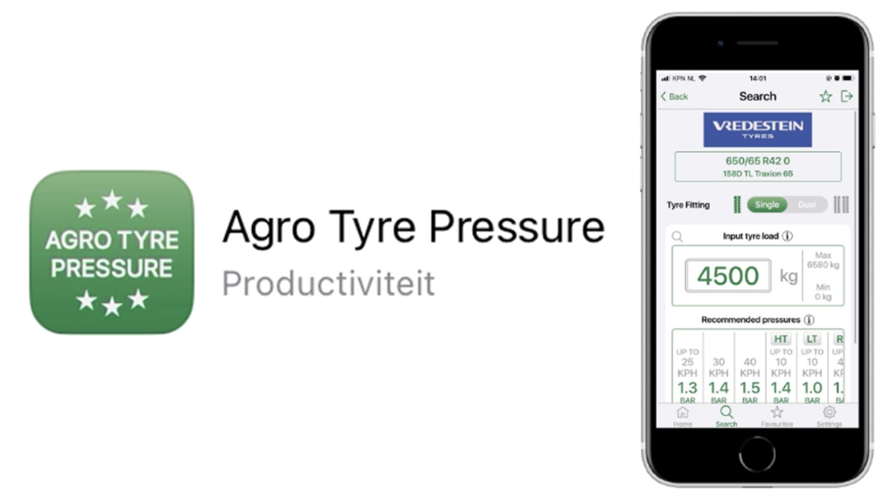 Agro-Tyre-Pressure est disponible para Android y Apple