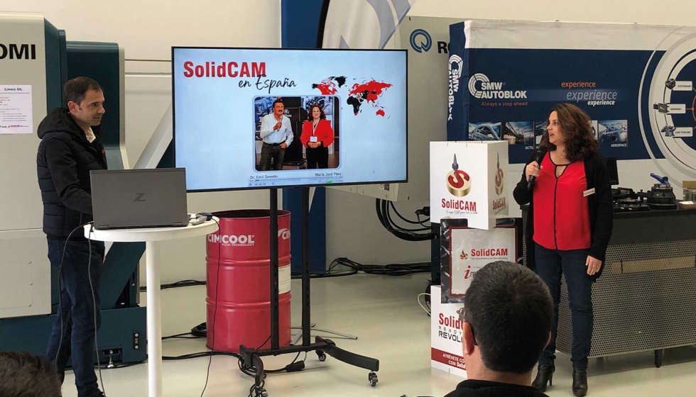 Mara Jos Pez, directora general de SolidCAM, presentando el nuevo ciclo de la empresa en Espaa