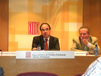 Josep Maria Fortuny and Ramon Casliva, during the presentation of the Conference