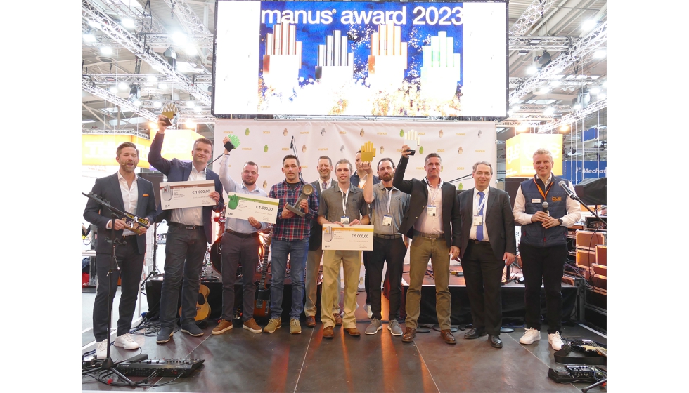 Ganadores de los Premios Manus en la feria Hannover Messe 2023. Foto: Igus GmbH