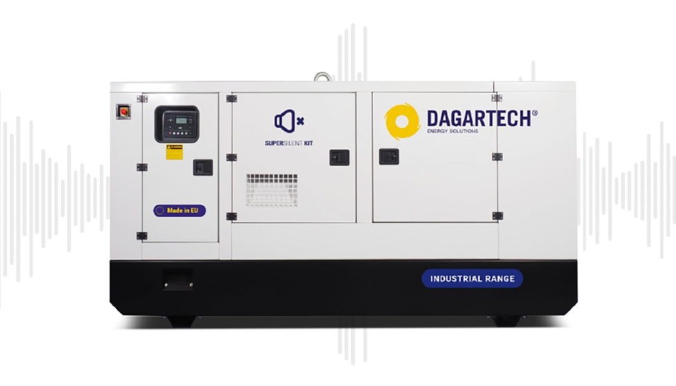 Grupo electrgeno de la gama Industrial de Dagartech equipado con Kit SuperSilent