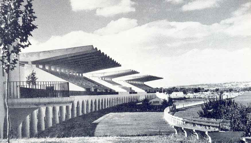 Edificio en su estado original en 1941, en la Revista Nacional de Arquitectura 81, 1948. Foto: Fundacin DOCOMOMO Ibrico...