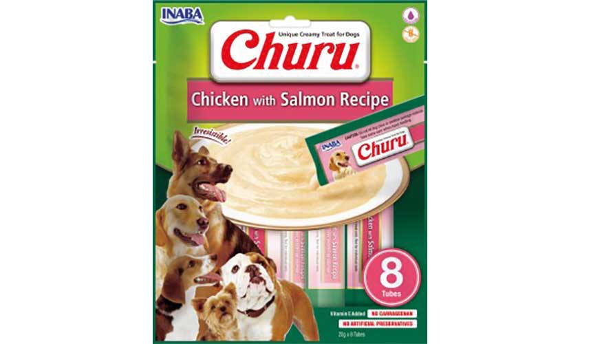 Churu para perros sabor pollo y salmn