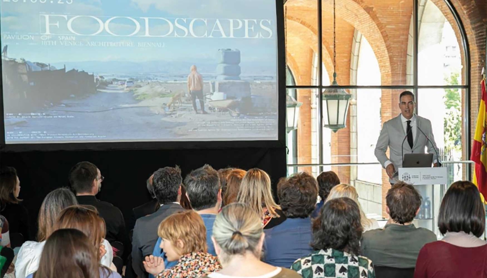 Imagen de la presentacin de Foodscapes, la propuesta del Mitma en la prxima Bienal de Venecia 2023