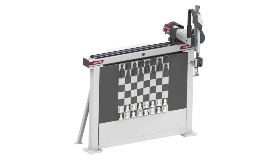 El robot Sonic 143 de Wittmann en el tablero de ajedrez