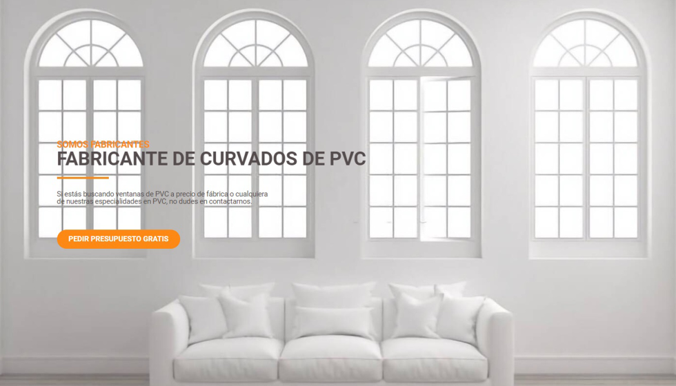 El curvado de PVC es una de las nuevas posibilidades que ofrece Aluminios Vallirana, presente tambin en su web