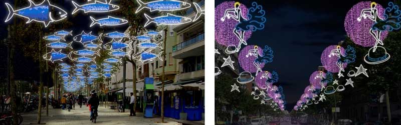 The Paralel Avenue, la Barceloneta and la Rambla del Raval release lighting