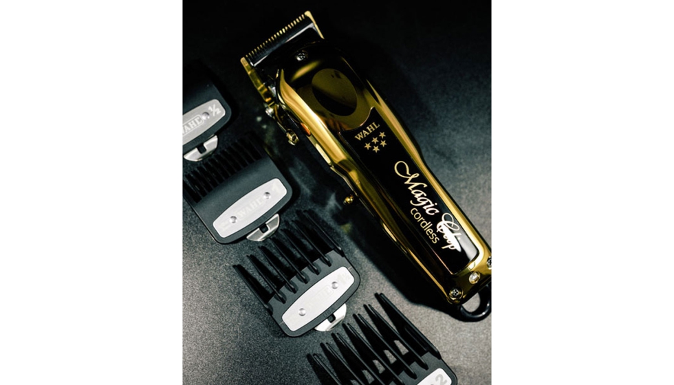 Foto de Wahl presenta la máquina de alto rendimiento Magic Clip Cordless gold edition