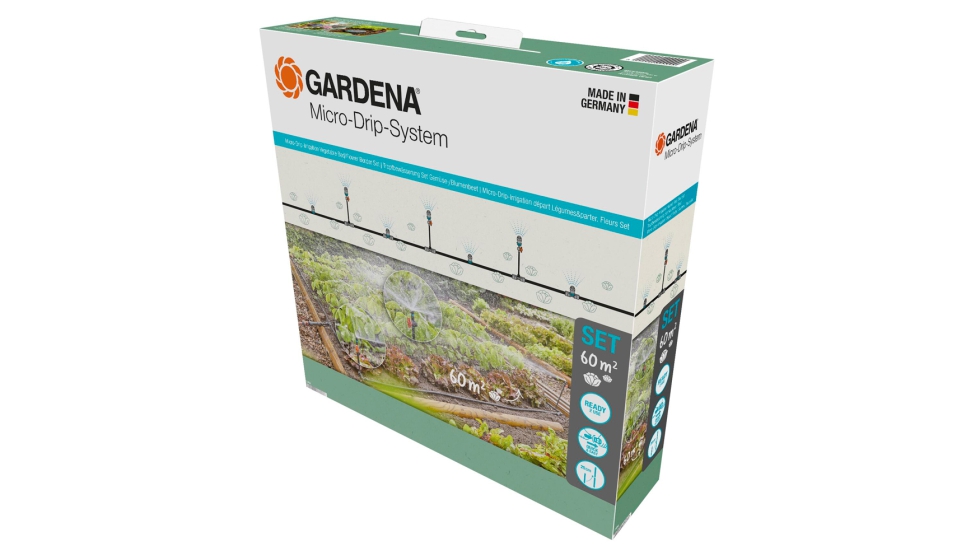 Sistema de riego por goteo para setos/arbustos Gardena Micro-Drip