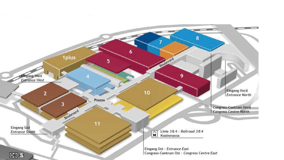 Plano del recinto ferial de Colonia de cara a Anuga 2023