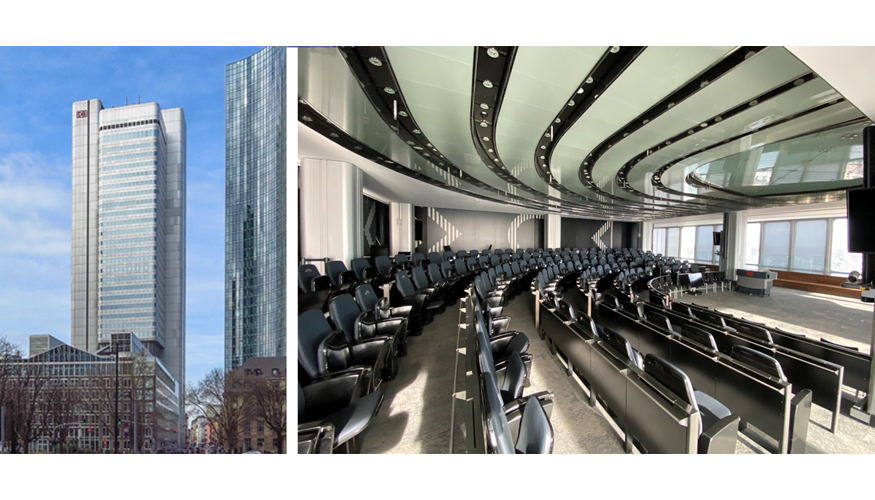 As sessões da conferência terão lugar no último andar da Silver Tower em Frankfurt, Alemanha...
