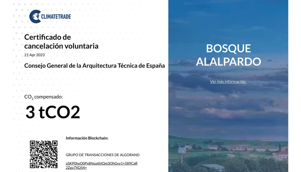 Certificado de actuacin del CGATE en el Bosque Alalpardo de Madrid