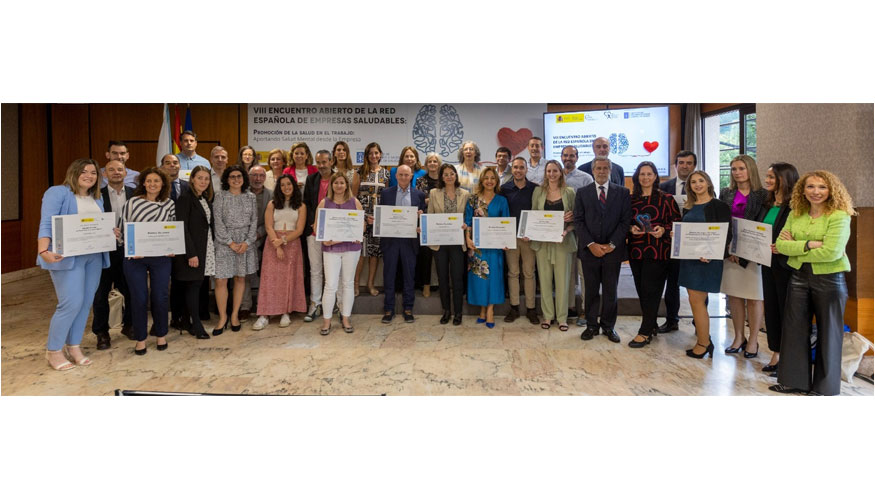 Imagen de los premiados en el VIII Encuentro Abierto de la Red Espa�ola de Empresas Saludables