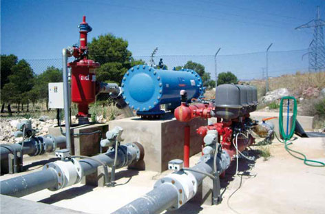 Head of filtering in a station of irrigation