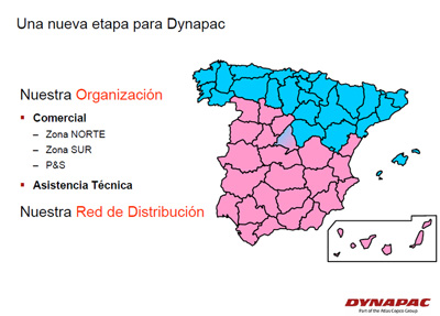 La nueva estructuracin del mapa comercial de Dynapac