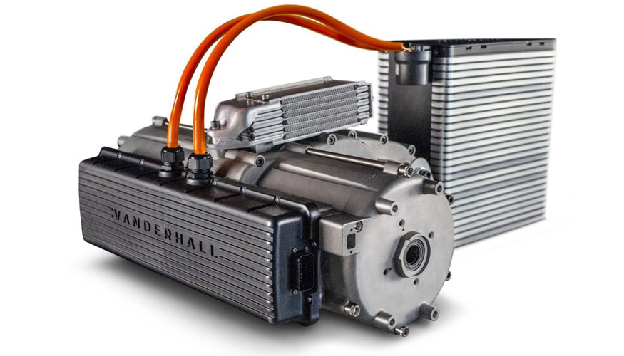 Motor elctrico del sistema de propulsin del Vanderhall Brawley. Foto: Vanderhall Motor Works