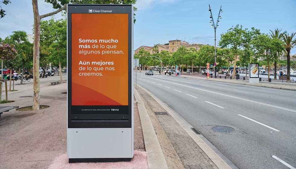 Esta propuesta visual estar desplegada en las pantallas que la multinacional Clear Channel tiene repartidas por Madrid, Barcelona...