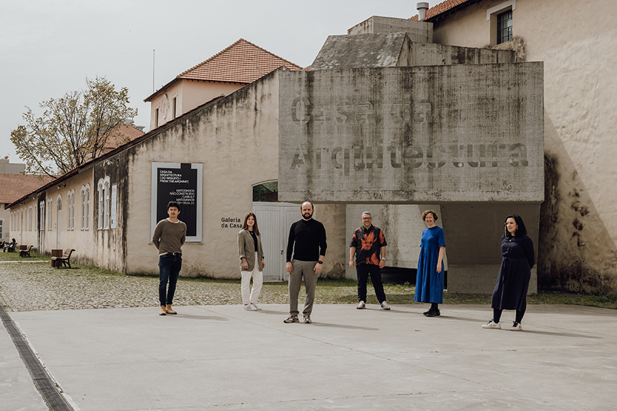 Equipa Archi Summit 2023: Curadoria (Moncada Rangel, Bruno Moreira, Ana Luz e Elsa Oliveira) e arquiteto Lus Garcia