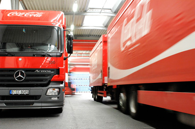 Optimized transport: Coca-Cola reduces its emissions of CO2 with shorter distribution routes. Source: Coca-Cola