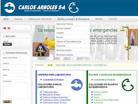 Pgina principal de la nueva web de Carlos Arboles
