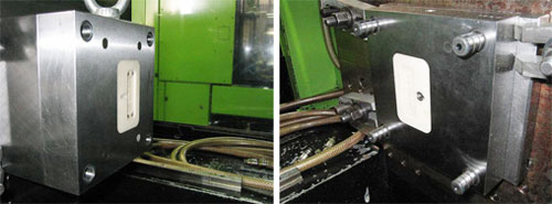 Figure 3. Inserts in the injection machine