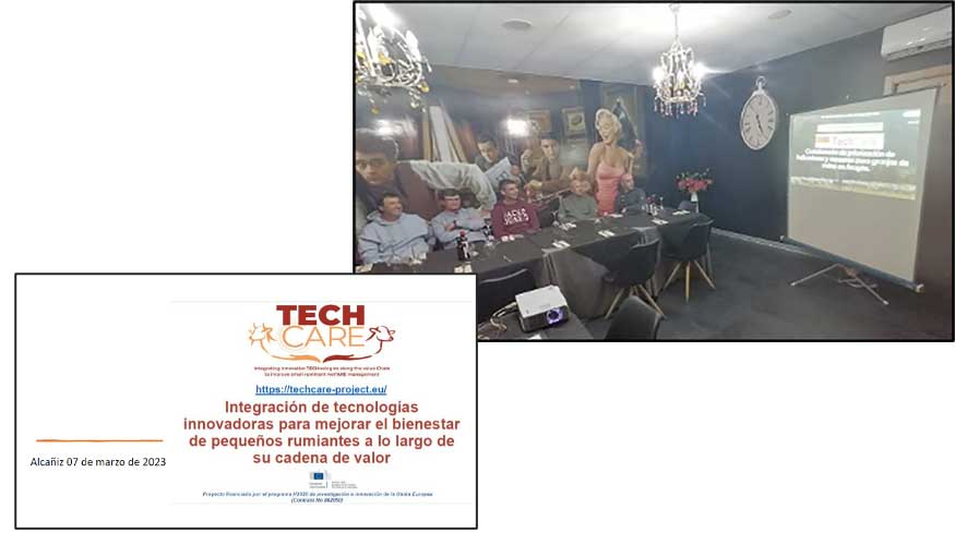Figura 1. Jornada tecnol�gica con ganaderos del Bajo Arag�n (Teruel) impartida por t�cnicos de Oviarag�n el pasado d�a 07/03/2023...