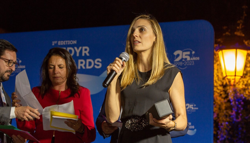 La directora general de Sacyr Agua, Eva Jaln, recibi el premio por Sacyr, Sacyr Agua, premiada en la categora Sostenibilidad...