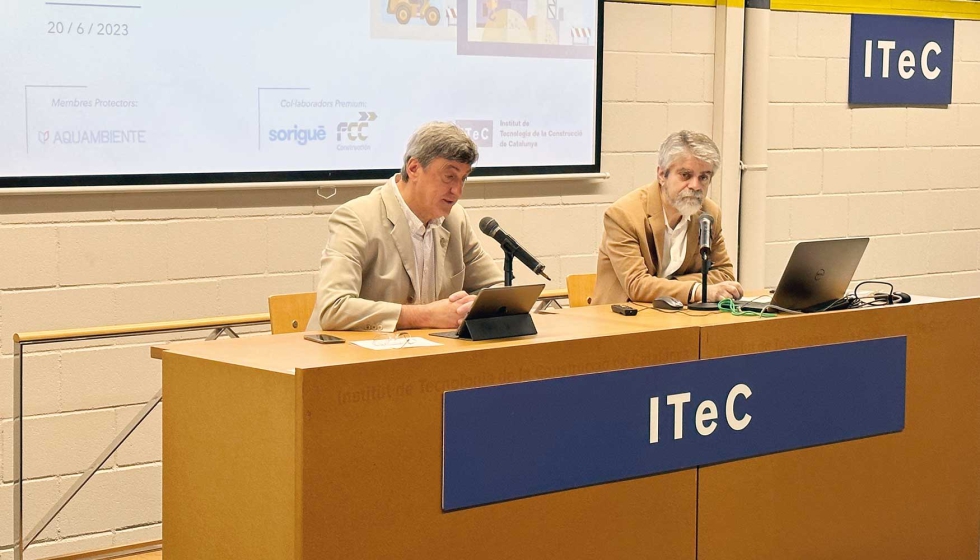 Francisco Diguez, a la izquierda, y Josep Fontana, director general y jefe del Departamento de Mercados, respectivamente, del ITeC...