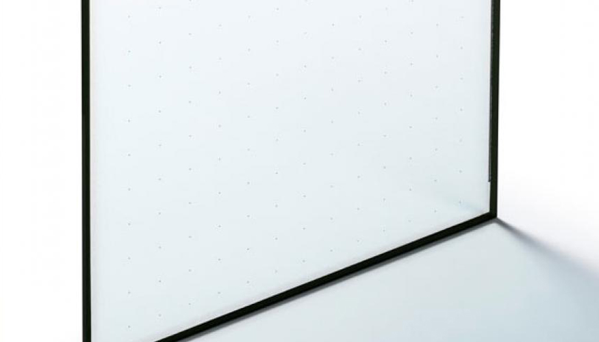 Detalle de vidrio Fineo de AGC Glass Europe, que combina revestimientos aislantes con tecnologa de vaco