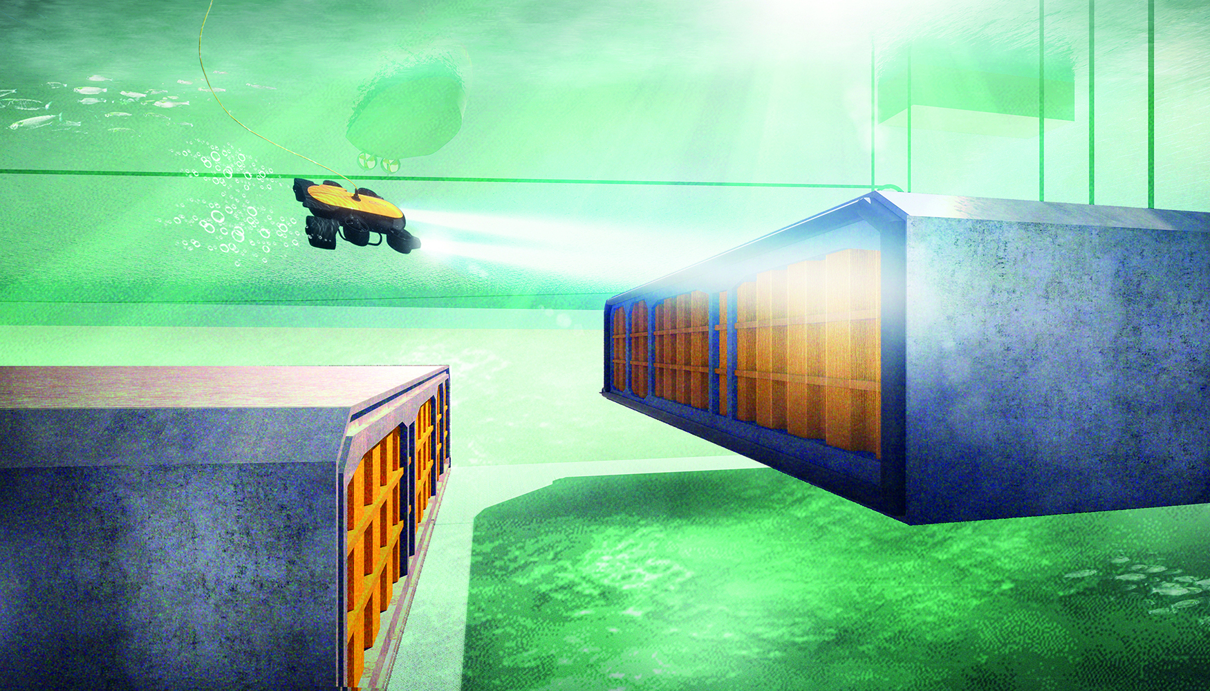 Visualizaci�n de la inmersi�n y la conexi�n de los elementos del t�nel (Fuente: Femern A/S)